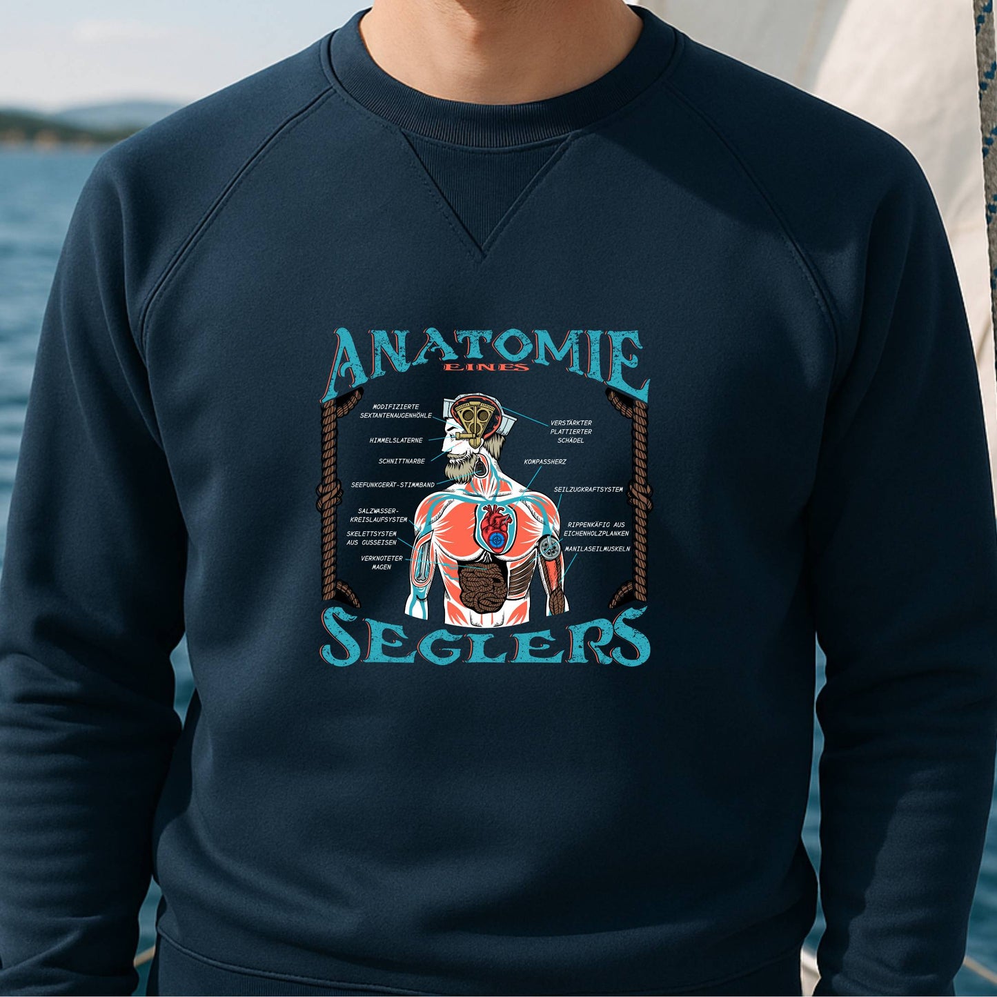 Anatomie eines Seglers - Organic Raglan Sweatshirt