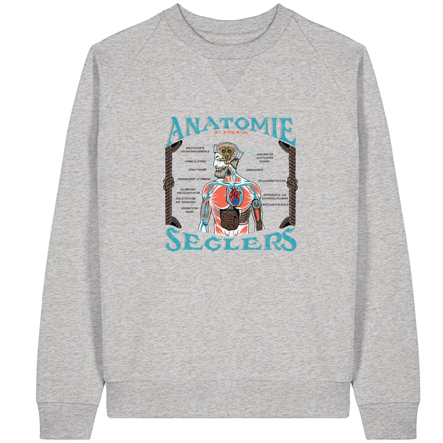 Anatomie eines Seglers - Organic Raglan Sweatshirt