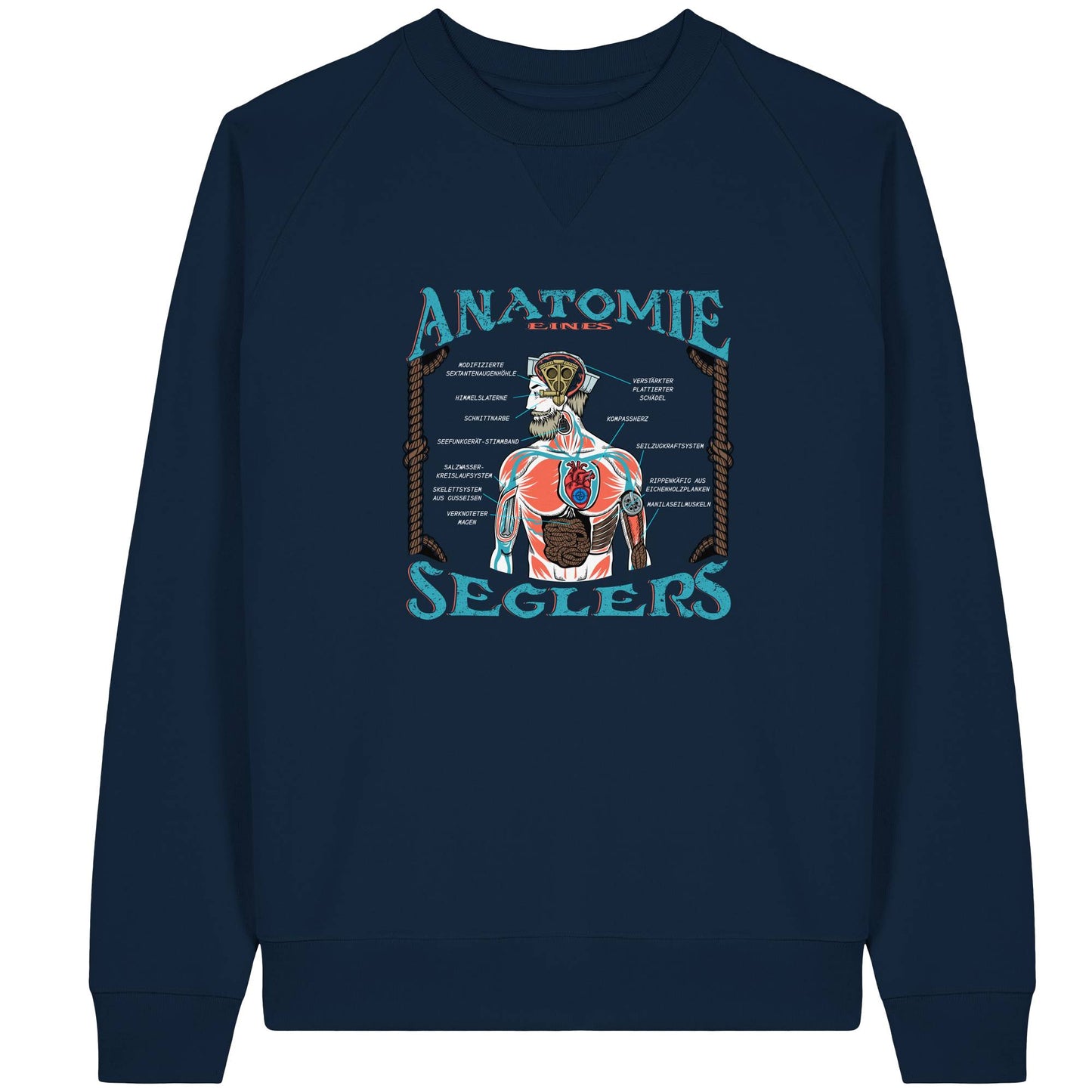 Anatomie eines Seglers - Organic Raglan Sweatshirt