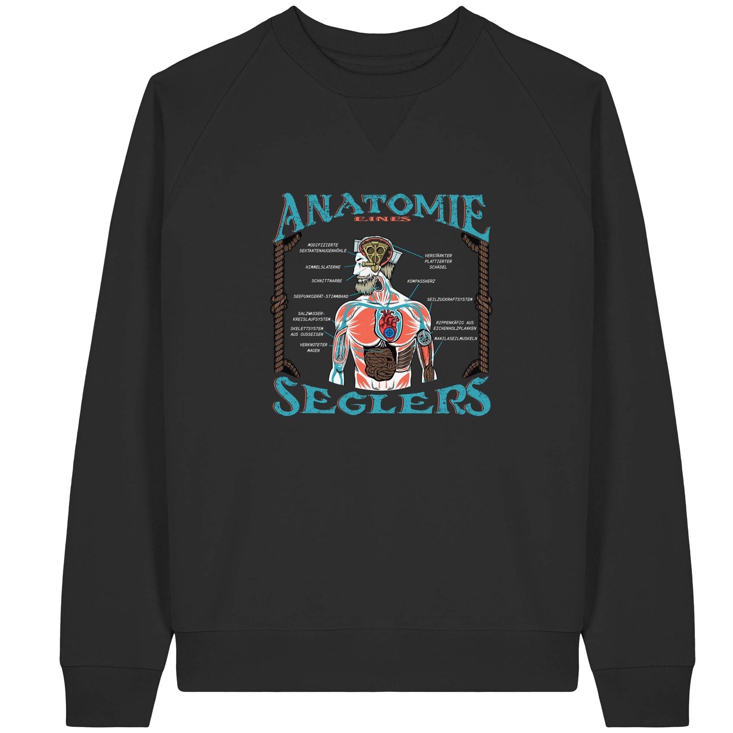 Anatomie eines Seglers - Organic Raglan Sweatshirt
