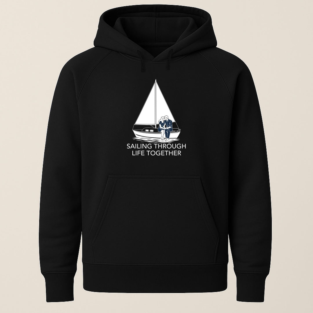 Sailing through life together - Organic Raglan Hoodie