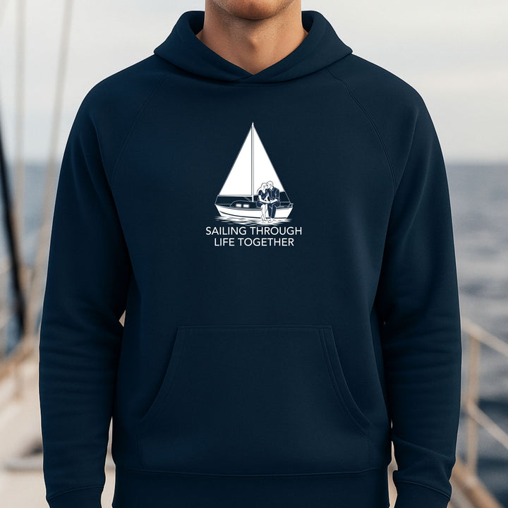Gemeinsam durchs Leben segeln - Bio Raglan Hoodie