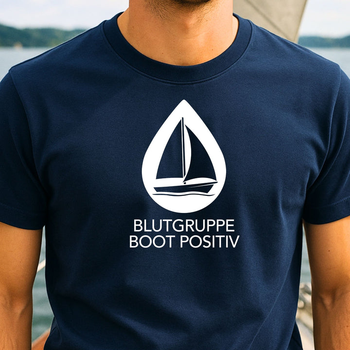 Blutgruppe Boot Positiv - Unisex Premium Bio Shirt
