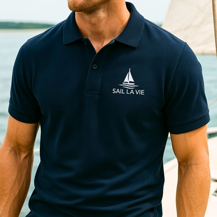 Sail La Vie - Bio-Poloshirt mit Stickerei