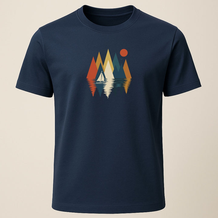 Boot in den Bergen - Bio-Shirt