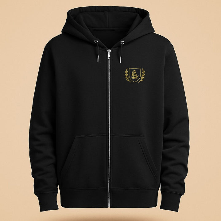 Mariluma Insignia – Organic Cotton Zip Hoodie with Embroidered Logo